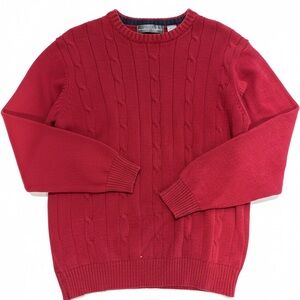 Oscar de la Renta Rich Red Crewneck Sweater